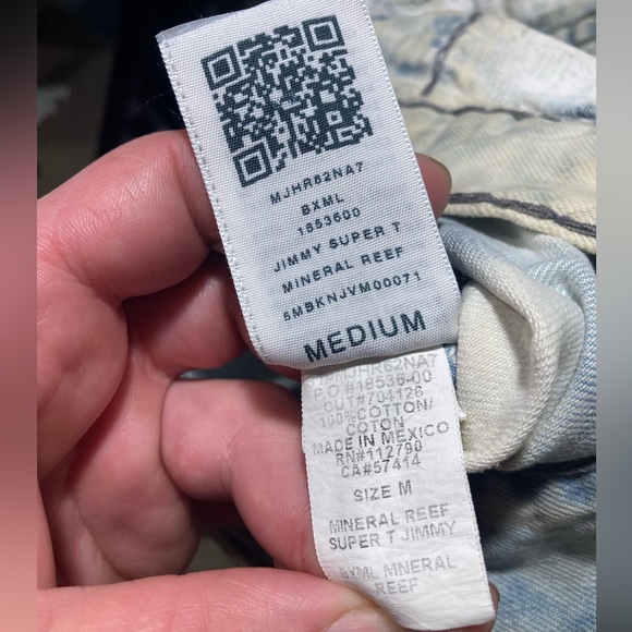 Rare! Jimmy Super T in “MINERAL REEF” wash True Religion size Medium - Picture 3 of 6